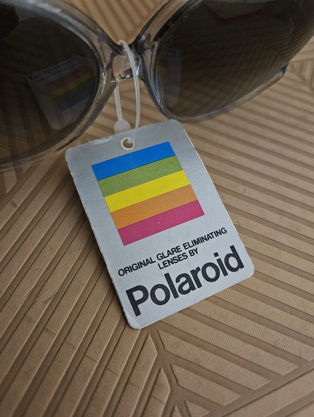 Vintage Polaroid Foreign Intrigue Sunglasses Opti-Ray Clear Frame Deadstock New